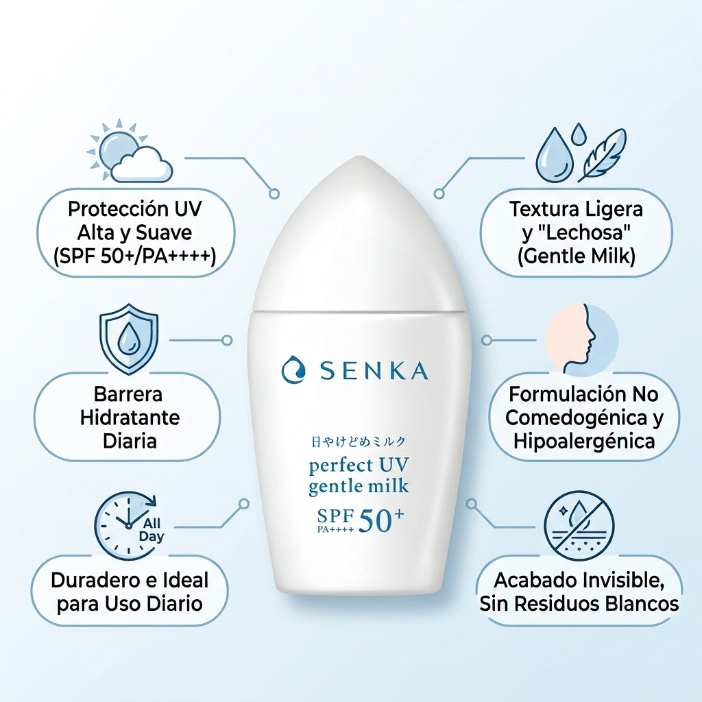 SENKA Perfect UV Gentle Milk SPF50+ PA+++