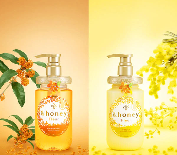 &Honey Fleur Kinmokusei Moist Shampoo & Mimosa Moist Treatment Trial Pack 10g